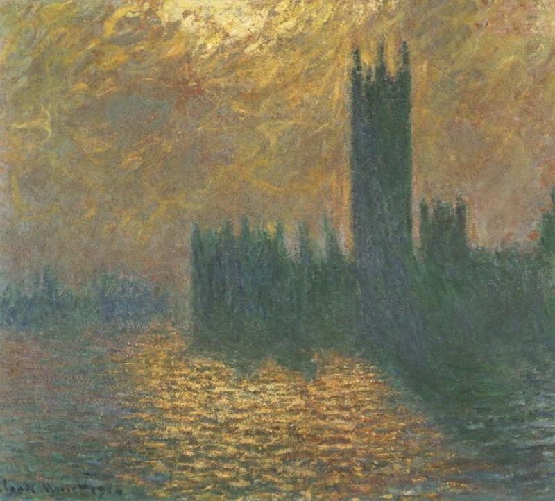 Claude Monet Houses of Parliament,Stormy Sky Germany oil painting art